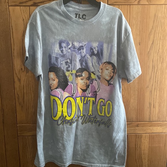 TLC Tie-dyed T-Shirt, “Don’t Go Chasin’ Waterfalls”, Sz. M, 100% Cotton NWT - Picture 2 of 7